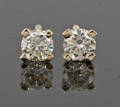 Earrings in 14k set with brilliant cut diamonds 0.50 ct 2