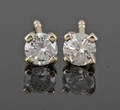 Earrings in 14k  set with brilliant cut diamonds 0.57 ct 2