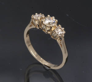Diamantring, ca. 0.90 ct
