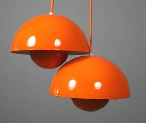 Verner Panton Par Flowerpot pendler i orange 2