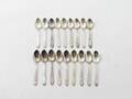 Kaffeskedar, 18 st. silver