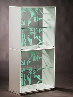 Et par Montana vitrinemoduler af hvidlakeret MDF 2