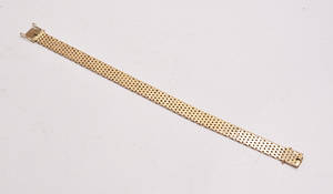 Klassisk murstensarmlænke af 14 kt. guld