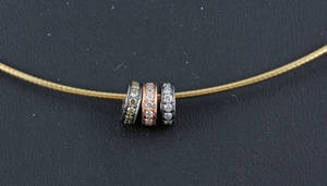 Diamond pendant with necklace, 18kt. gold, approx. 0.39ct