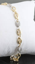 Diamond bracelet in 14kt approx. 0.144ct