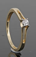 Diamond ring, 14kt. gold, approx. 0.025ct