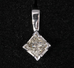 Diamant vedhæng, ca. 0.30 ct.