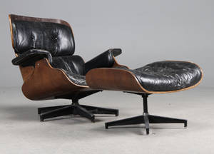 Charles Eames. Lounge Chair med Ottoman 2 