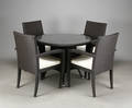 Havemøbelsæt af polyrattan, rundt bord med fire stole, Keops Collection 5