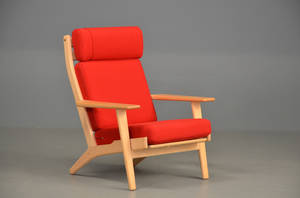 Hans J. Wegner, højrygget lænestol, model GE-290 