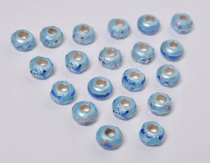 Charlotte Borgen, 20 charms -  emaljebeadscharms - lyseblå 20