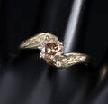 Solitairering i 14 kt. guld, ca. 0.85 ct.