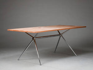 Skrivebord med plade af fineret teak Denne vare er sat til omsalg under nyt varenummer 4195145