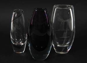 Vaser i konstglas 3st 