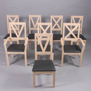 Dansk møbelproducent. Sæt på otte stole. 8