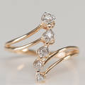 Hjertering med diamanter ca. 0,22 ct.