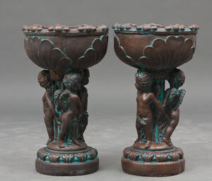 Par havekrukker med børn 2