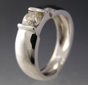 Solitaire ring ca. 0.73 ct.