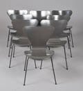 Arne Jacobsen. Sæt på 8 stole model 3107 8
