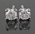 Earrings in 14k  set with brilliant cut diamonds 0.52 ct