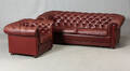 Chesterfield sofa og lænestol overpolstret 2