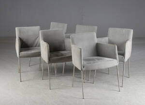 Gerard van den Berg for Label. Et sæt på seks Tiba armstole. 6