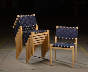 Alvar Aalto. Sæt på seks stole af birk, model 611 6