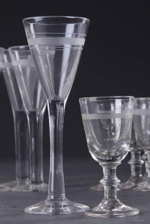 Danske glasværker 19-20. årh. Samling snapseglas 31