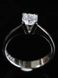 Brillant solitairering, 14 kt, ca. 0.71 ct.