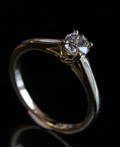 Brillant solitairering, 14 kt. ca. 0.50 ct.