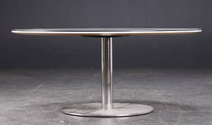 Cirkulært bord, stel af forkromet stål