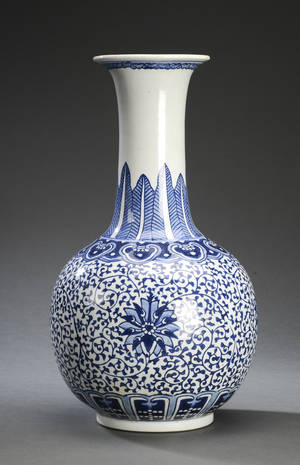 Stor kinesisk vase af porcelæn, 1900-tallet