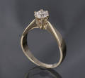 Diamant solitairering, ca. 0.66 ct.