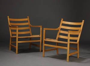 H. J. Wegner. Par lænestole, egetræ, flet 2