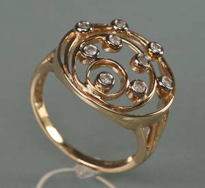 Diamantring, ca. 0.32 ct. 