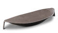Bladformet liggestol af sort polyrattan, Keops Collection.