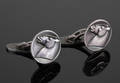 Georg Jensen Et par manchetknapper af oxyderet sterlingsølv 925. 2