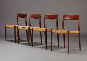N. O. Møller, spisestole, teaktræ 4