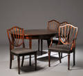 Hepplewhite spisestue af mahogni 12