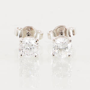 Örhängen briljantslipade diamanter tot ca 1,00 ct