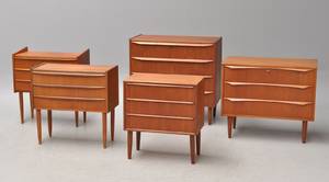 Danske møbelproducent. Sæt på 5 kommoder 5