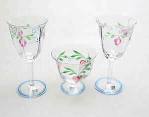 EVA ENGLUND. VINGLAS 2 st och SKÅL, Orrefors, 1900-tal.