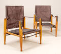 Kaare Klint, stolar 4700 Safari, skinn, 2 st