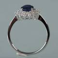 Safir- og diamantring  