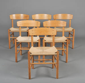 Børge Mogensen. Seks stole model J-39 6