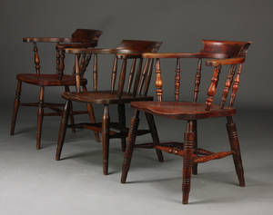 Engelske Captains chairs, armstole 3