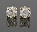 Earrings in 14k  set with brilliant cut diamonds 0.90 ct 