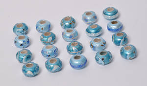 Charlotte Borgen, 20 charms -  emaljebeadscharms - lysblå 20
