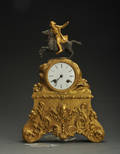 Louis Philippe kaminur af forgyldt bronze, ca. 1840