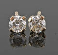 Earrings in 14k  set with brilliant cut diamonds 0.64 ct 